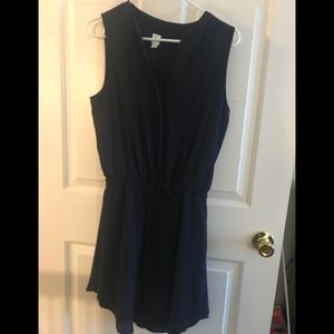 Navy blue gap shirt dress - small tall